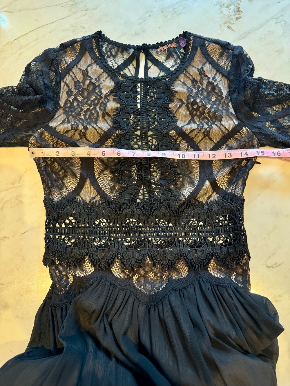 RARE Free People Shadow Lace Maxi Dress - Picture 8 of 10